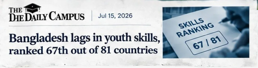 The Daily Campus, Jul 15, 2026: Bangladesh lags in youth skills, ranked 67th out of 81 countries